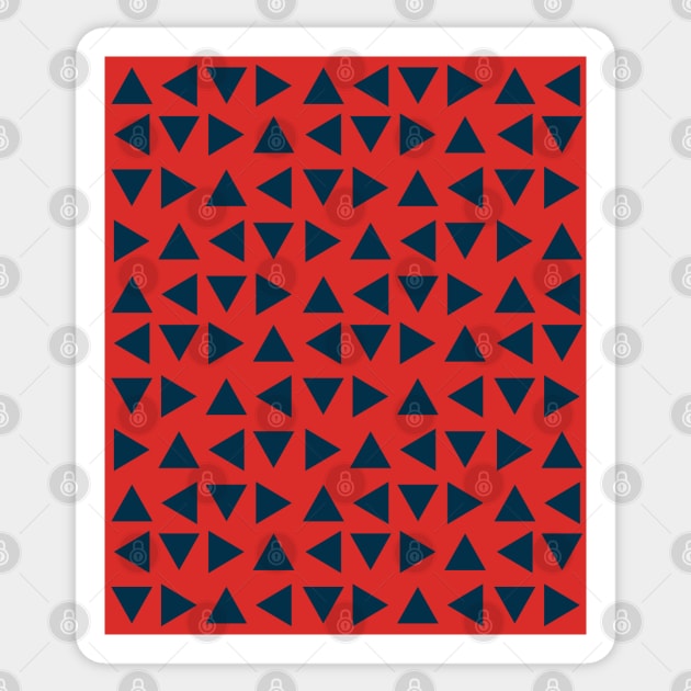 Red and Blue Triangle Seamless Pattern 008#002 Sticker by jeeneecraftz